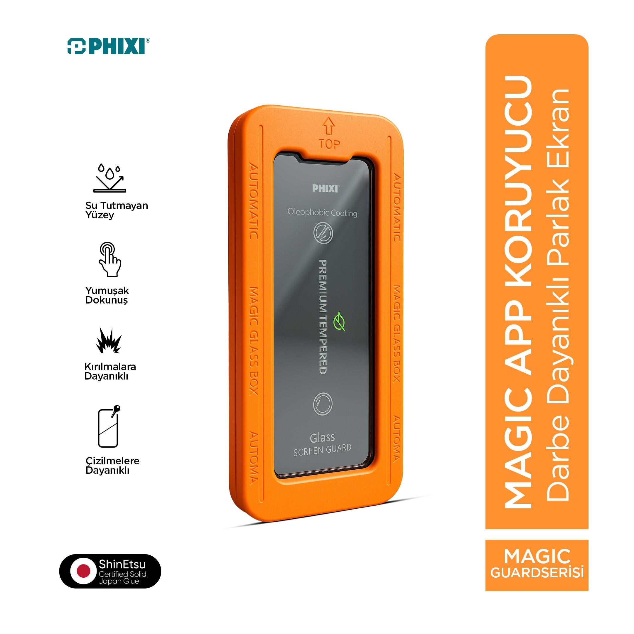 Phixi iPhone 14 Pro MaxMagicApp Aparatlı Ekran Koruyucu Cam – Maksimum Şeffaflık ve Üstün Koruma