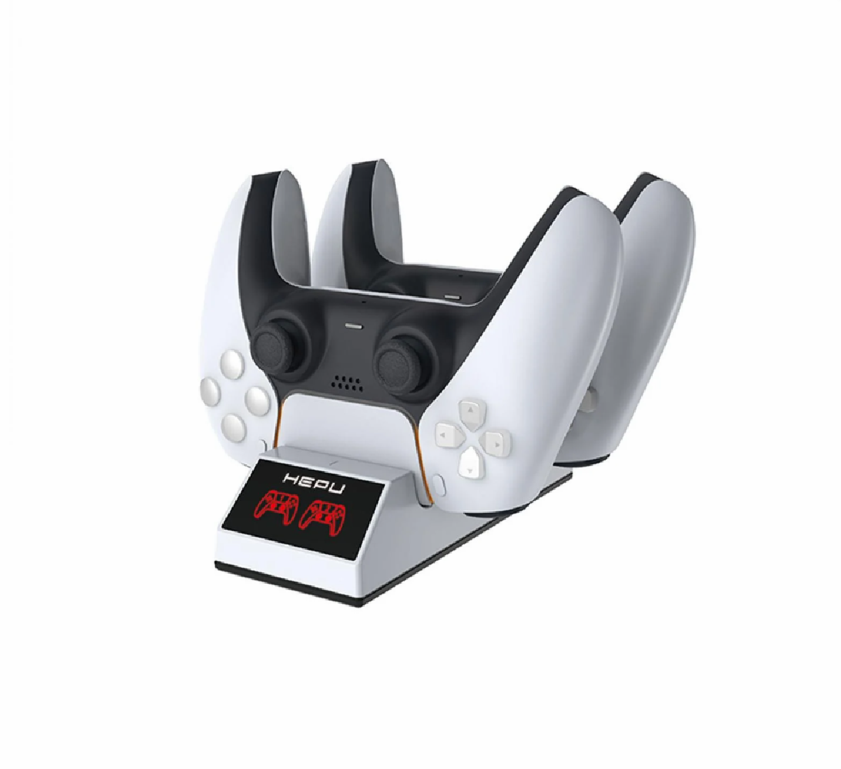 HEPU TP5-0508B PS5 DualSense Çiftli Şarj Standı – LED Göstergeli + Type-C Giriş + Hızlı Şarj