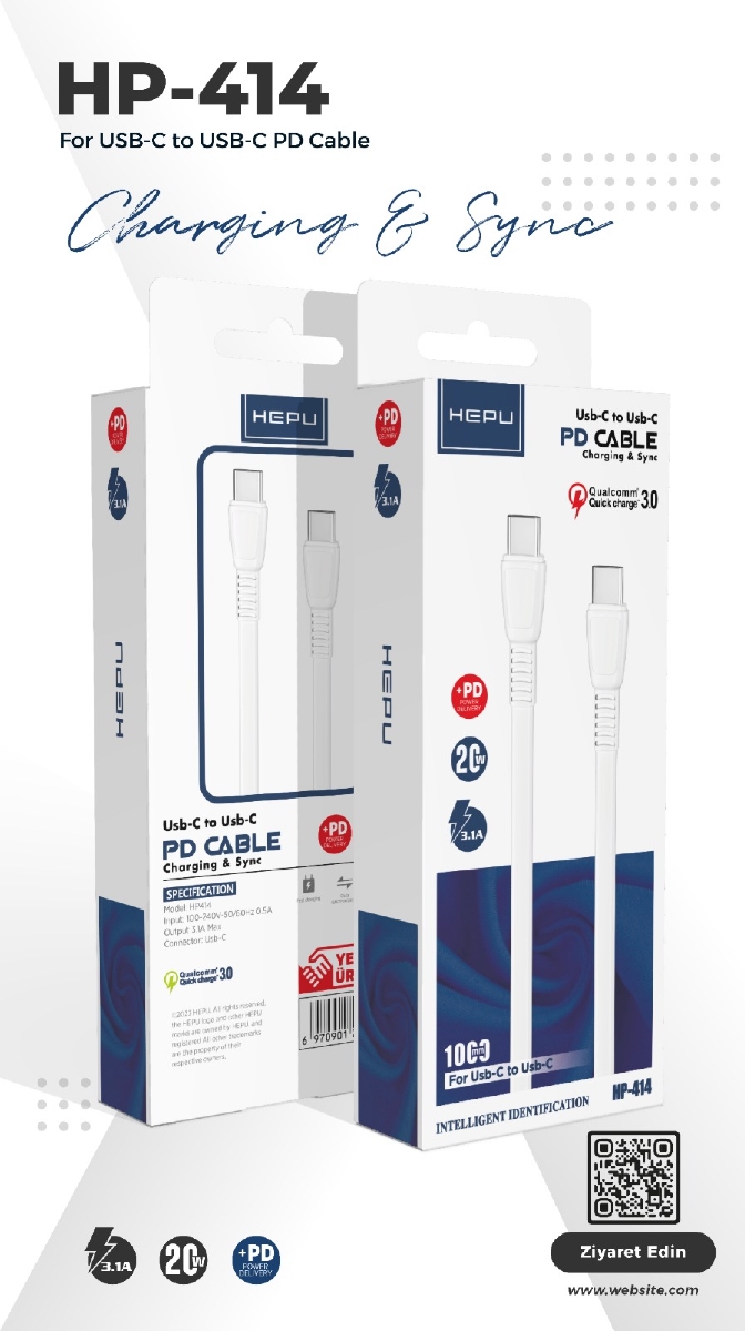 HEPU HP-414 Solid Micro USB Kablo – Dayanıklı ve Güvenilir Şarj Çözümü (1 Metre)