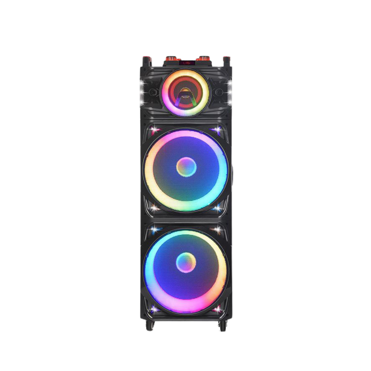 HEPU HP 914 Taşınabilir Şarjlı Bluetooth Hoparlör 100Rms 2*15 İnc Woofer Karaoke Mikrafon