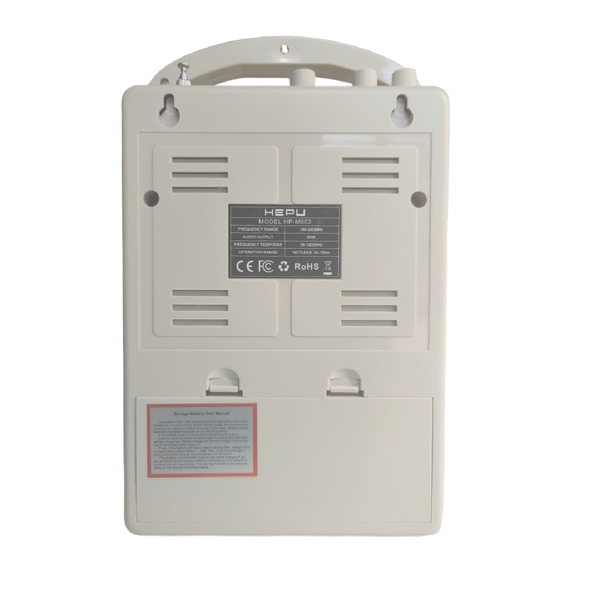 HEPU HP-M004 – 60W Şarjlı Mevlüt Anfi Seti (Kablosuz + Kablolu Mikrofonlu)