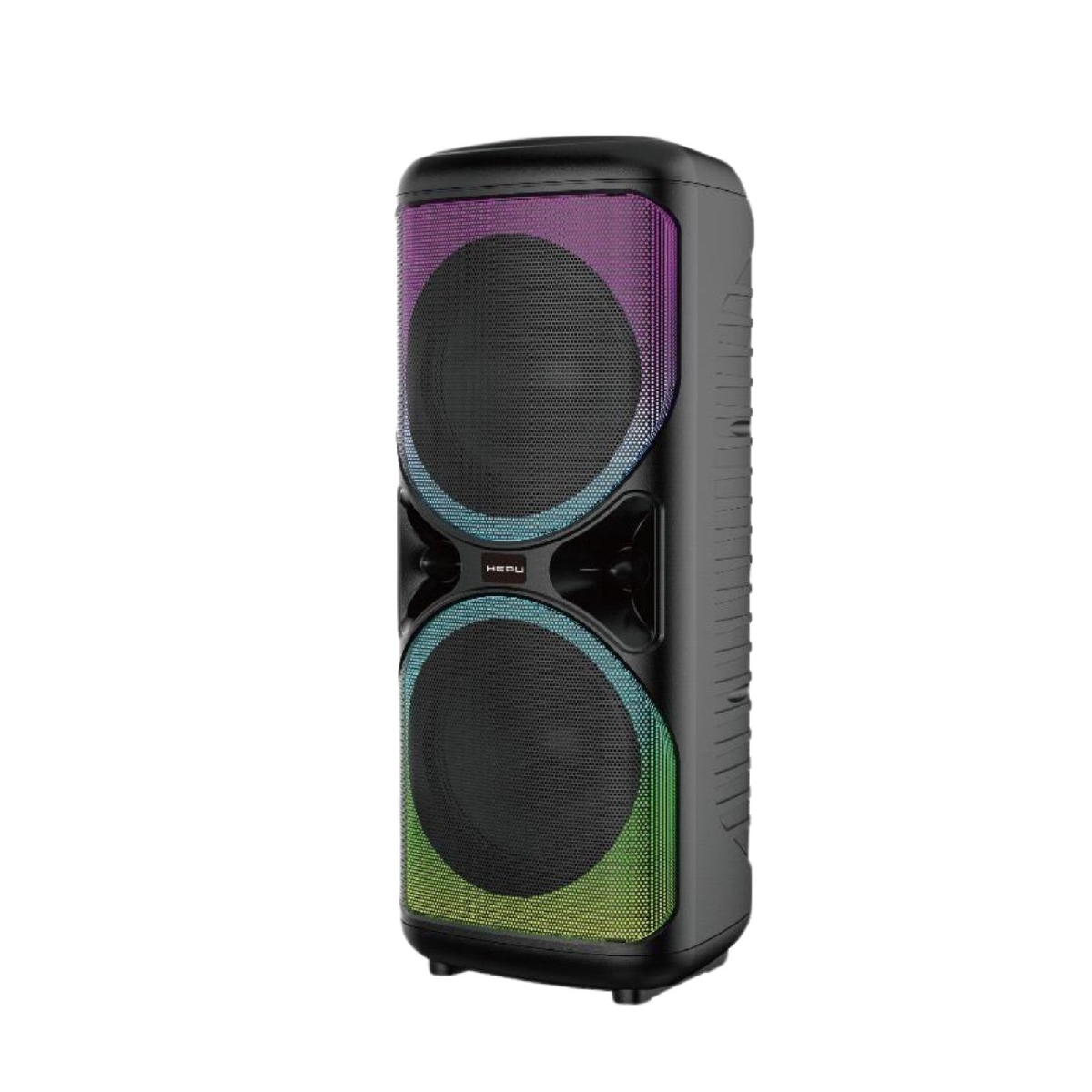 HEPU HP-985 Partybox Bluetooth Hoparlör – 2×6.5” Hoparlör, 20W Güç, RGB Işık, TWS Destekli