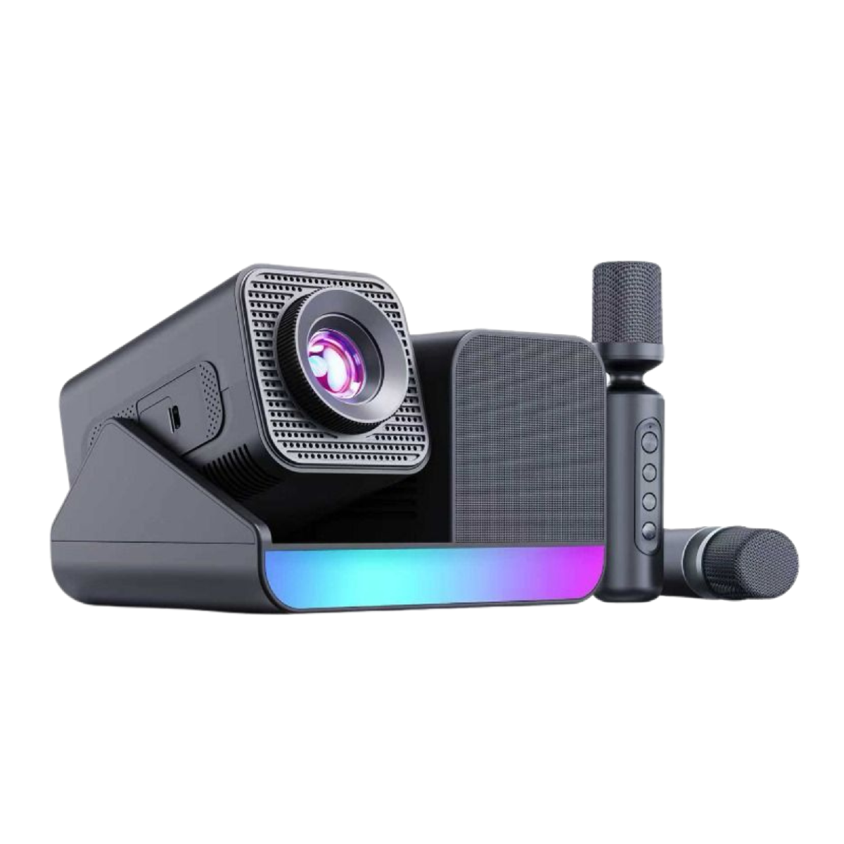 HEPU HP-SP01 – 3’ü 1 Arada Ev Sineması Karaoke Projeksiyon (2 Mikrofon + Hoparlör Entegre)