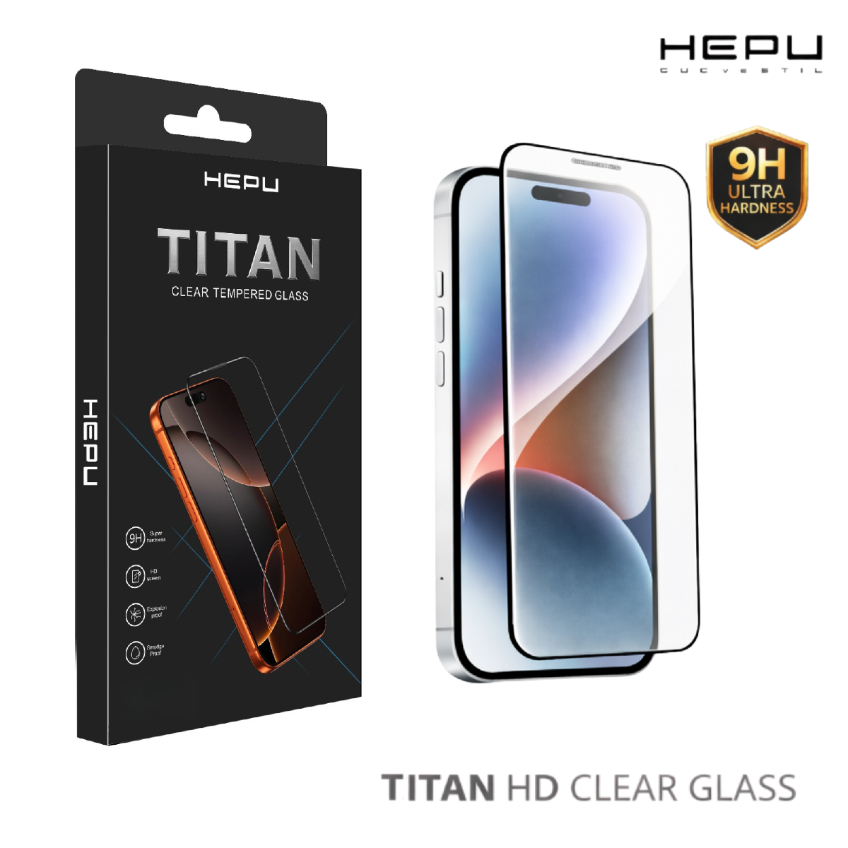 HEPU TITAN HD Clear Cam Ekran Koruyucu – iPhone 11 / XR Uyumlu