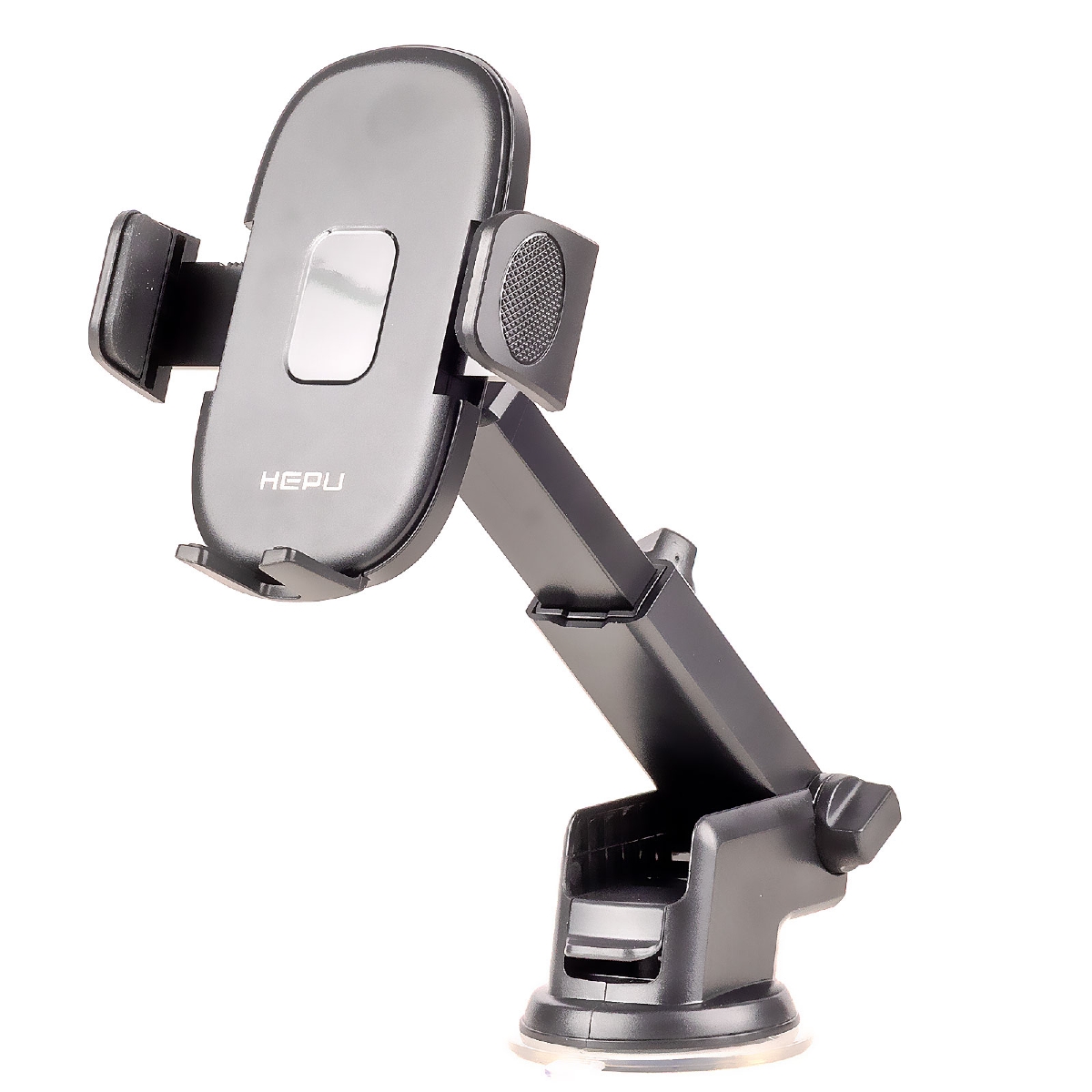 HEPU HP-A31 Uzatılabilir Kollu Araç İçi Telefon Tutucu – Ayarlanabilir Kıskaçlı, Güçlü Vantuz Taban (Cam Torpido Uyumlu)