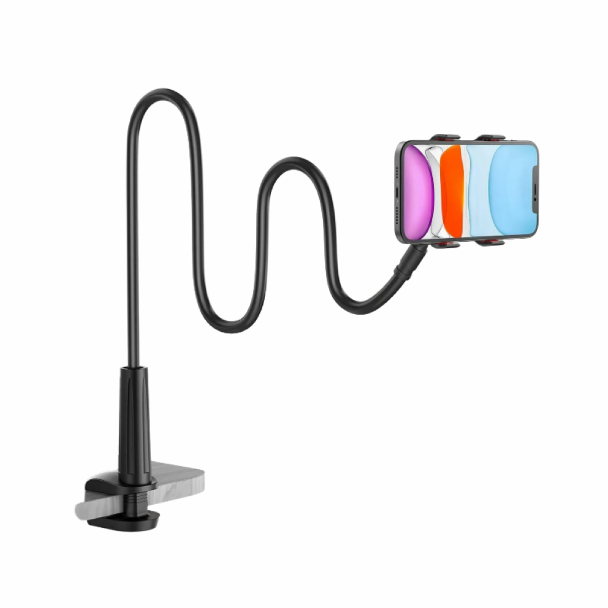 HEPU HP-A36 Masa Kenarı Telefon Tutucu – Esnek Uzun Kol, Ayarlanabilir Kıskaçlı Stand